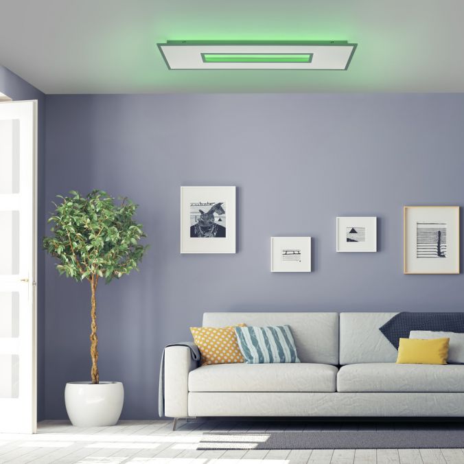 Paul Neuhaus LED Panel, 120x40 cm, Cut-Outs, dimmbar, Fernbedienung, RGB+W Preisnachlass