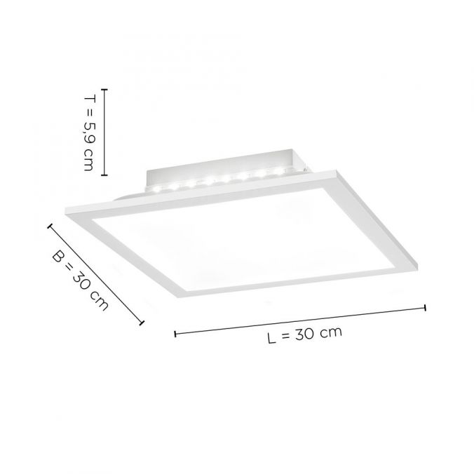 Paul Neuhaus LED-Panel, weiß, 30x30cm, dimmbar, Backlight, Fernbedienung, Farbsteuerung Saisonschlussverkauf