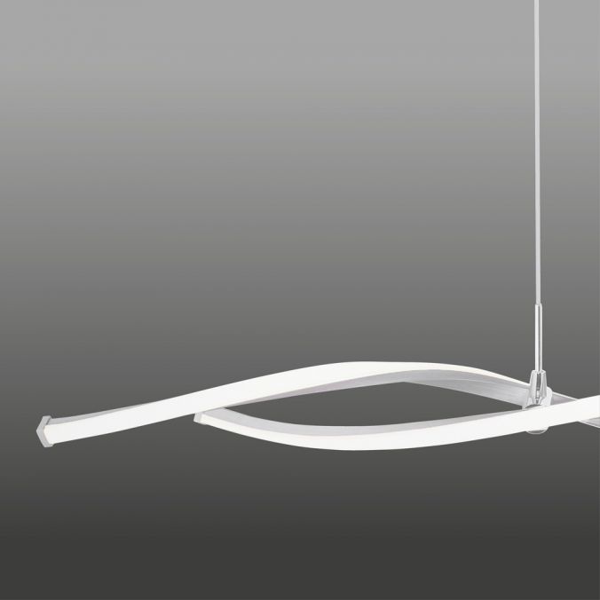 Paul Neuhaus LED Pendelleuchte, stahlfarben, Wellen-Form, inkl. Dimmfunktion, modern Black Friday