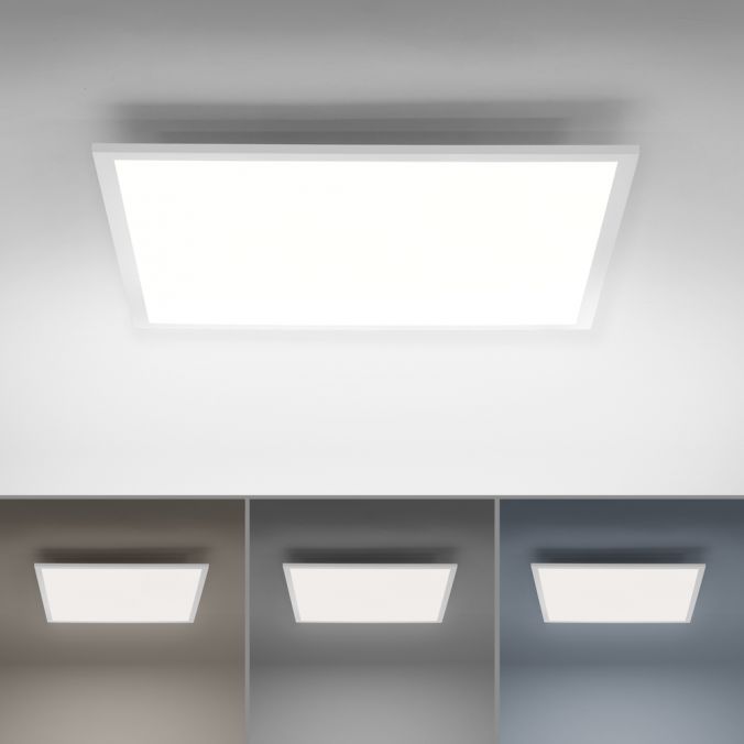 Paul Neuhaus LED-Panel, weiß, 62x62cm, CCT-Steuerung, dimmbar, flach, Deckenleuchte Vatertagsangebot