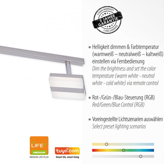 Paul Neuhaus LED-Deckenleuchte, Smart Home, LOLAsmart, CCT, RGB, dimmbar, Fernbedienung, 6-flammig Valentinstagsangebot