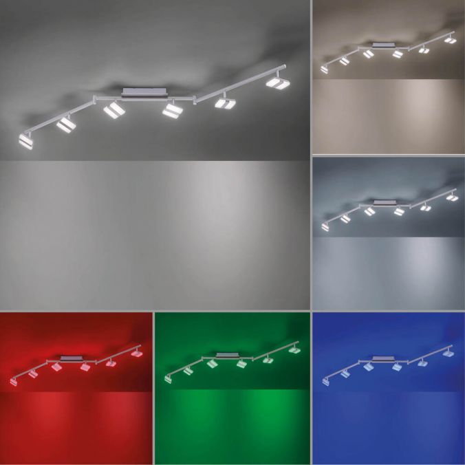 Paul Neuhaus LED-Deckenleuchte, Smart Home, LOLAsmart, CCT, RGB, dimmbar, Fernbedienung, 6-flammig Valentinstagsangebot