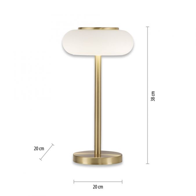 Paul Neuhaus Paul Neuhaus Q ETIENNE Tischleuchte Smart Home messingfarbig dimmbar rund Blitzangebot
