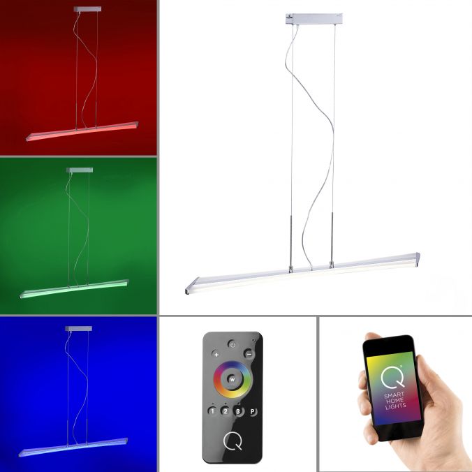 Paul Neuhaus Paul Neuhaus, Q-RILLER, Pendelleuchte, RGB, Fernbedienung, Smart Home Bestseller
