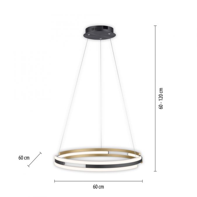 Paul Neuhaus Paul Neuhaus LED Pendelleuchte Q-BELUGA messing matt Smart Home dimmbar Räumungsverkauf