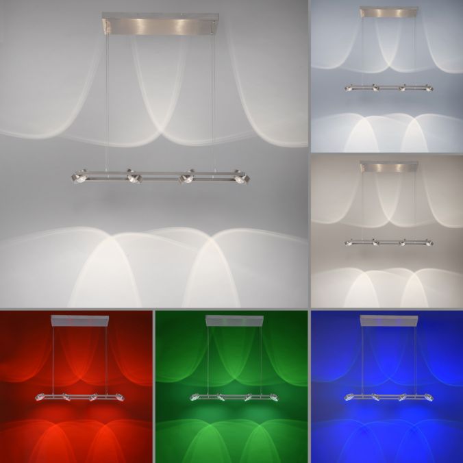 Paul Neuhaus Paul Neuhaus, Q-MIA, LED-Pendelleuchte, stahlfarbig, Smart Home, dimmbar Tiefpreis