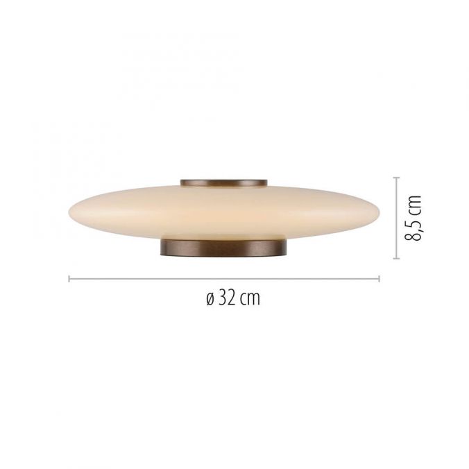 Paul Neuhaus Paul Neuhaus LED Tischleuchte PURE Vitrum dark-metal-brown Touch Letzter Tag