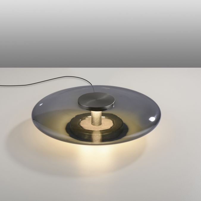 Paul Neuhaus Paul Neuhaus LED Tischleuchte PURE Vitrum grau Touch dimmbar Rauchglas Zeitbegrenzte Promotion