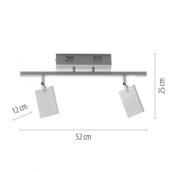 Paul Neuhaus Paul Neuhaus PURE MIRA Deckenleuchte aluminium 2 flammig dimmbar CCT Memory Nur noch ein Tag übrig