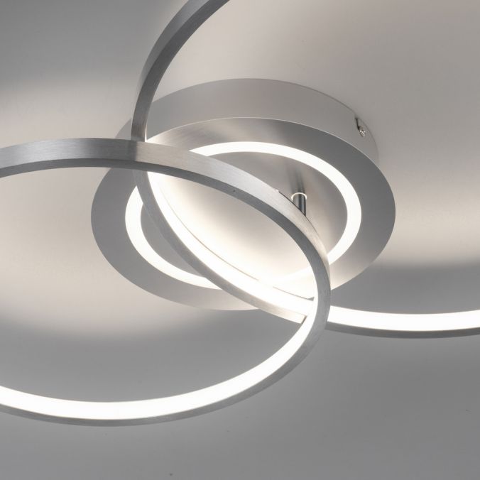Paul Neuhaus LED Deckenleuchte aluminium drehbar rund Lichtring getrennt schaltbar Riesige Rabatte