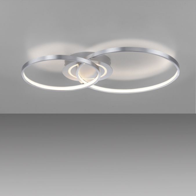 Paul Neuhaus LED Deckenleuchte aluminium drehbar rund Lichtring getrennt schaltbar Riesige Rabatte