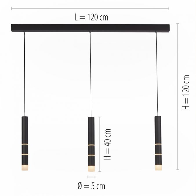 Paul Neuhaus Paul Neuhaus PURE VEGA LED Pendelleuchte schwarz 3 flammig mit Lichtmodi Fabrikladen