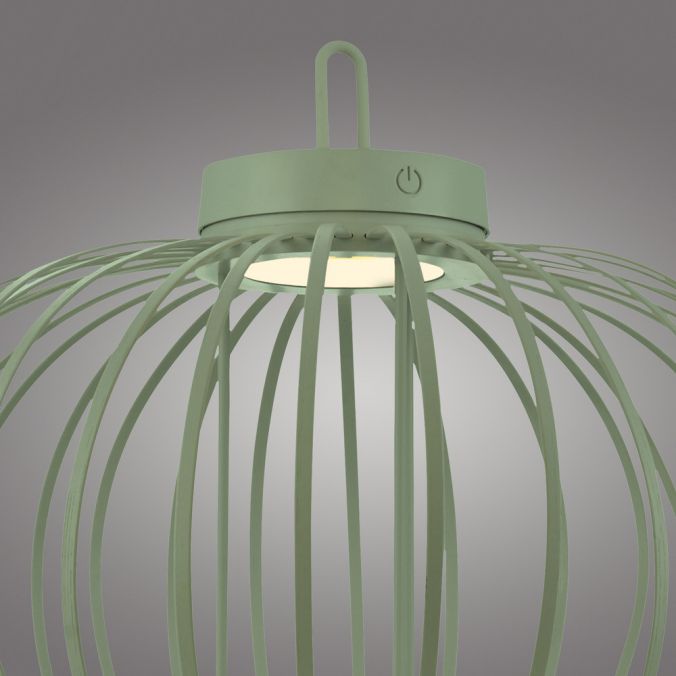 Paul Neuhaus LED Tischleuchte D=46cm grün Akkulampe USB IP44 dimmbar per Touch Im Verkauf
