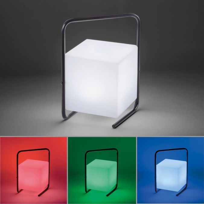 Paul Neuhaus LED-Tischleuchte, schwarz, RGB, Akkuleuchte, IP44, inkl. USB-Kabel, Fernbedienung 2025