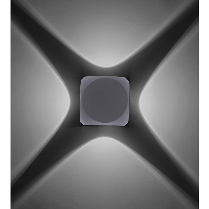 Paul Neuhaus LED-Wandleuchte, silber, Würfelform, IP54, modern, Cube, 4 flammig Online