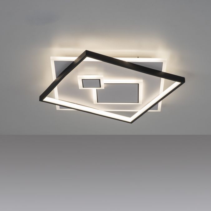 Paul Neuhaus LED Deckenleuchte quadratisch schwarz weiß schaltbar warmweiß Licht Fabrikverkauf