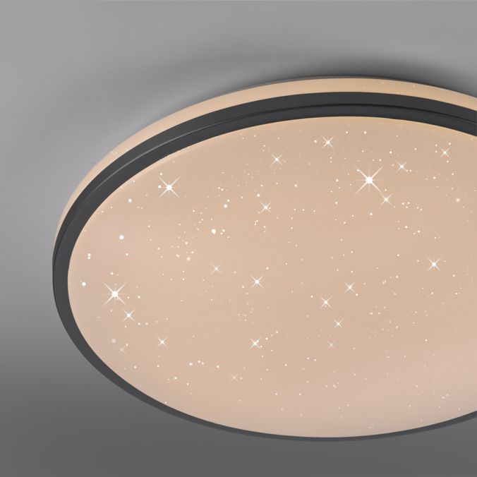Paul Neuhaus LED Deckenleuchte D=49cm schwarz Sternenhimmeloptik dimmbar Kostenloser Versand