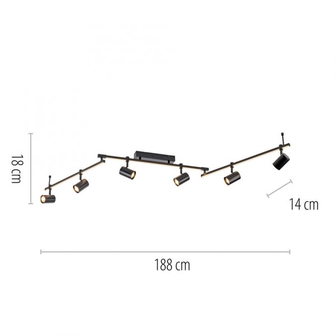 Paul Neuhaus LED Deckenlampe 6 flammig mit LED Board schwarz drehbar Memoryfunktion Limitierter Zeitrabatt