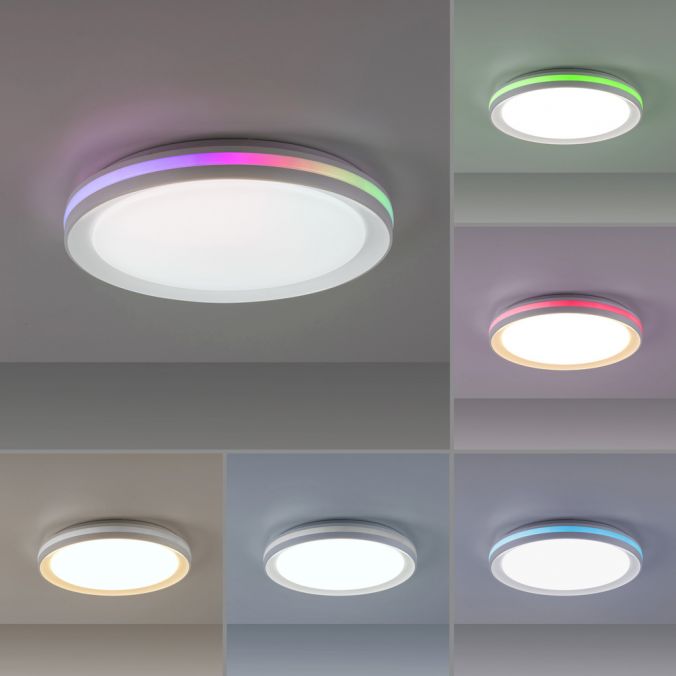 Paul Neuhaus LED Deckenleuchte flach 40x40cm rund weiß dimmbar Farbspiel CCT LED Panel Fabrik Onlineshop
