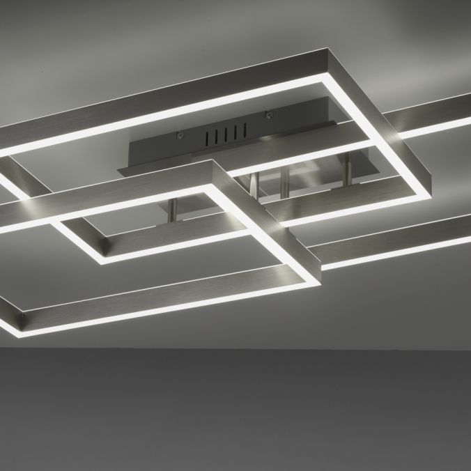 Paul Neuhaus LED Deckenleuchte silberfarbig 82x50cm dimmbar CCT Memoryfunktion Sonderangebot