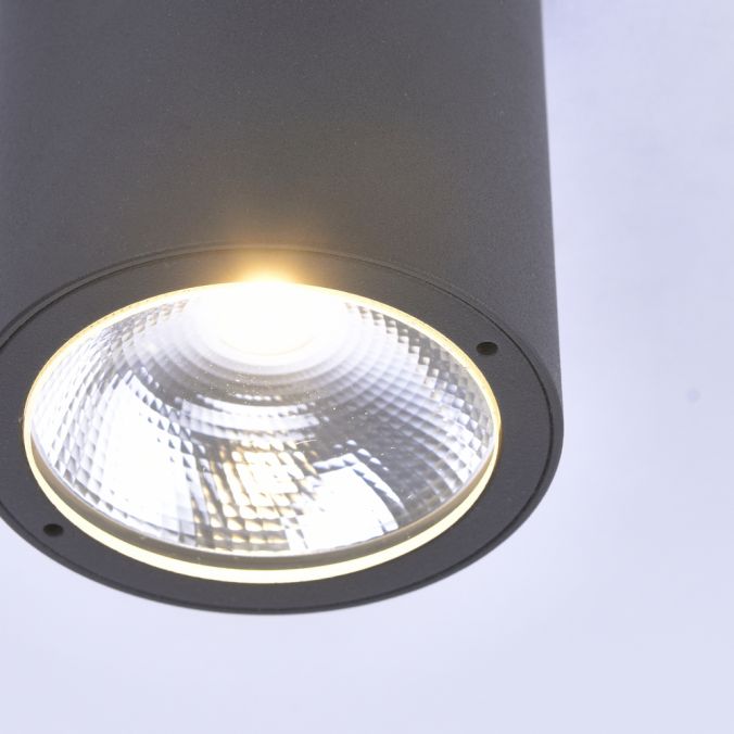 Paul Neuhaus LED-Außenaufbaustrahler, anthrazit, Zylinderform, warmweiße Lichtfarbe Versandkostenfrei