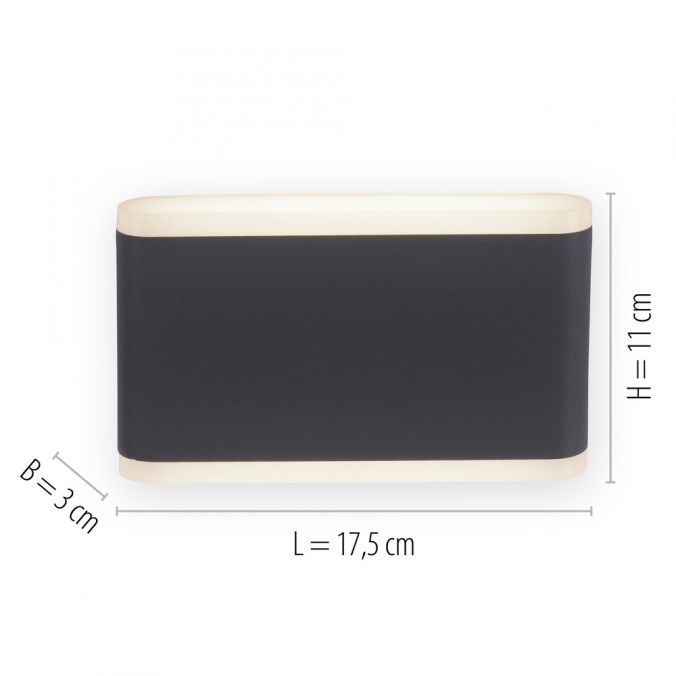 Paul Neuhaus LED Wandleuchte, Außenwandleuchte, IP65, ELSA, anthrazit Flash Sale