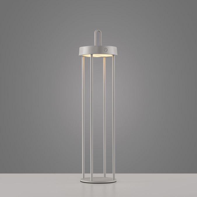 Paul Neuhaus LED Akkulampe Tischleuchte greige 50cm Touchdimmer IP44 Gartenleuchte Saisonschlussverkauf