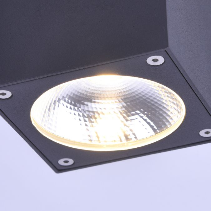 Paul Neuhaus LED-Außenaufbaustrahler, anthrazit, Cube, spritzwassergeschützt, Black Friday