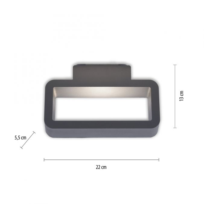 Paul Neuhaus LED-Außenwandleuchte, anthrazit, beidseitig beleuchtet, warmweiß, IP44 Osterangebot