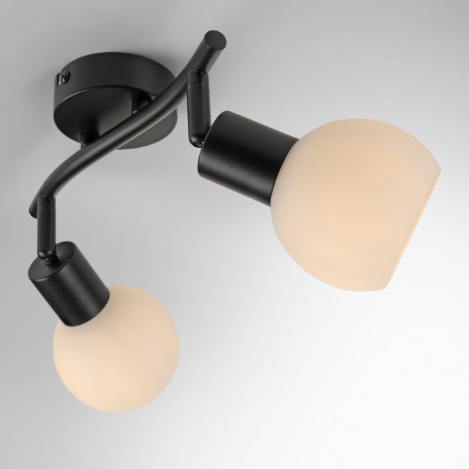 Paul Neuhaus LED Deckenleuchte 2 flammig schwarz Spot drehbar zeitloses Design Valentinstagsangebot
