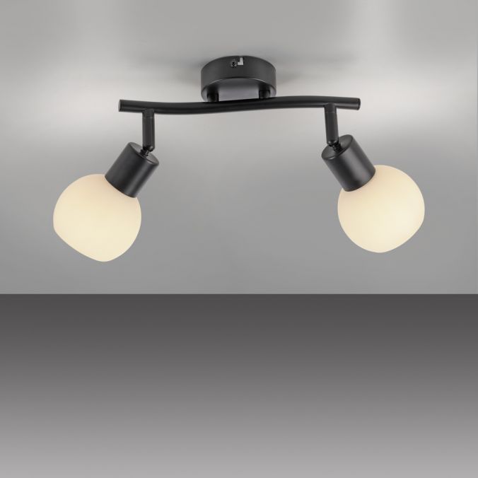 Paul Neuhaus LED Deckenleuchte 2 flammig schwarz Spot drehbar zeitloses Design Valentinstagsangebot