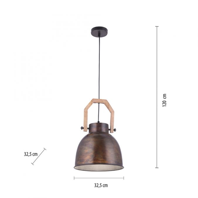 Paul Neuhaus Pendelleuchte, braun, rustikal, Industrial Stil, modern, E27 Fassung Heißer Verkauf