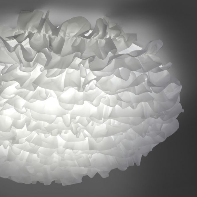 Paul Neuhaus LED Deckenleuchte, Naomi, Stoffschirm, weiß, Ø75cm VIP-Rabatte