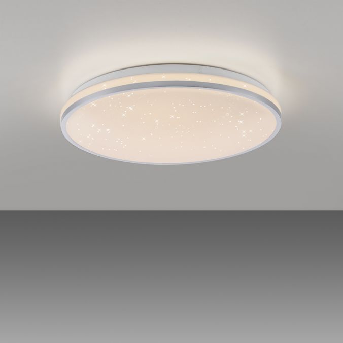 Paul Neuhaus LED Deckenleuchte D=38cm silber Sternenhimmeloptik dimmbar JETZT KAUFEN