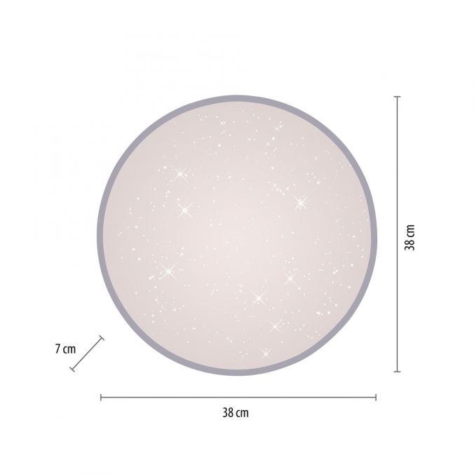 Paul Neuhaus LED Deckenleuchte D=38cm silber Sternenhimmeloptik dimmbar JETZT KAUFEN