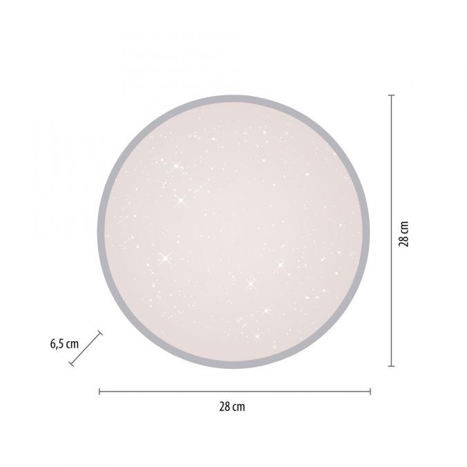 Paul Neuhaus LED Deckenleuchte D=28cm silber Sternenhimmeloptik dimmbar Neueste Stile