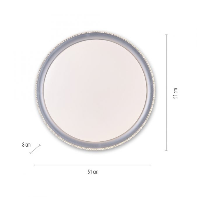 Paul Neuhaus LED Deckenleuchte, silber, rund, dimmbar, warmweiß, 3000K Letzter Tag