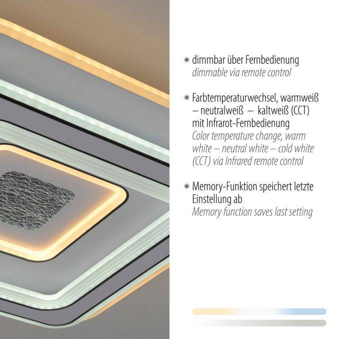 Paul Neuhaus LED Deckenleuchte weiß Fernbedienung dmmbar Wohnraumbeleuchtung Zeitbegrenzte Promotion
