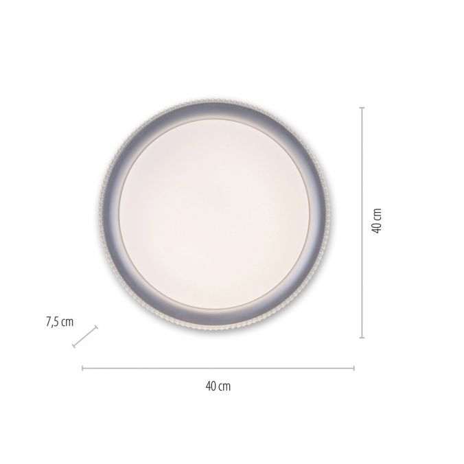 Paul Neuhaus LED Deckenleuchte, silber, rund, dimmbar, warmweiß, 3000K Bis zu 50% Rabatt