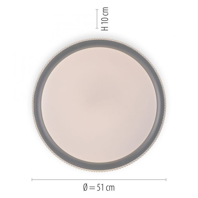 Paul Neuhaus LED-Deckenleuchte, silber, dimmbar, App, Fernbedienung Bis zu 65% Rabatt
