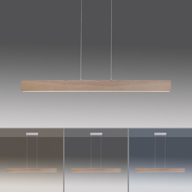 Paul Neuhaus Paul Neuhaus, Q-TIMBER, LED-Pendelleuchte, Eichenholz, dimmbar, Smart Home Nur noch ein Tag übrig