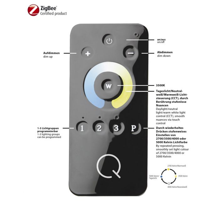 Paul Neuhaus Paul Neuhaus,Q-AMY, LED-Tischleuchte, CCT, dimmbar, Smart-Home(Auslauf) 50% Rabatt mit kostenlosem Versand