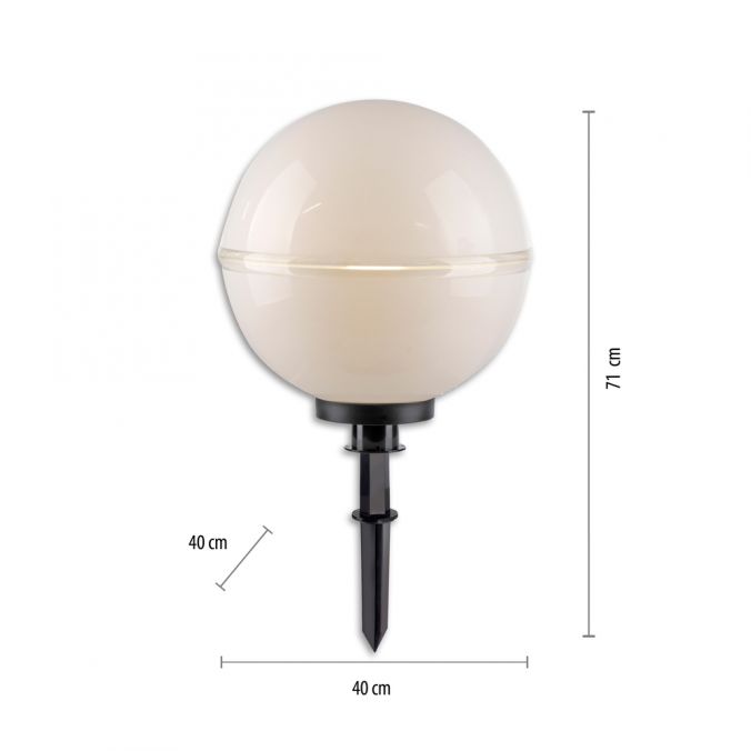 Paul Neuhaus LED Kugelleuchte 2er Set 40x40x71cm weiß mit Kabel und Spieß Außenlampe Speichern exportieren
