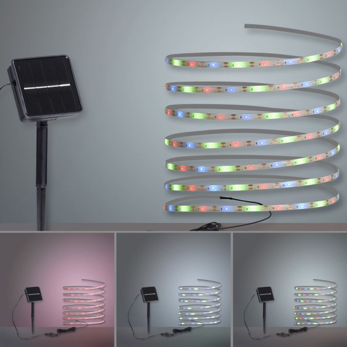 Paul Neuhaus LED Solar Stripe 8 Farbmodis Außenbereich IP44 Erdspieß Rabatte dieses Monats
