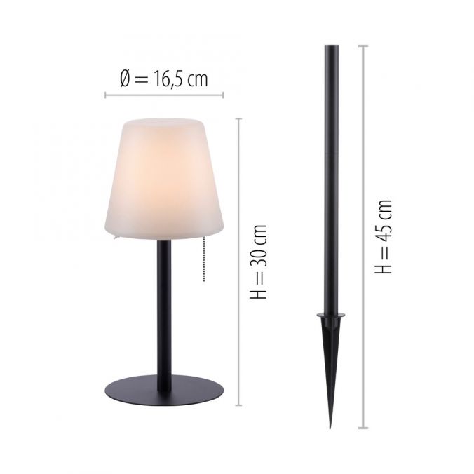 Paul Neuhaus LED Tischleuchte, schwarz, dimmbar, modern, inkl. Zugschalter, kabellos Online