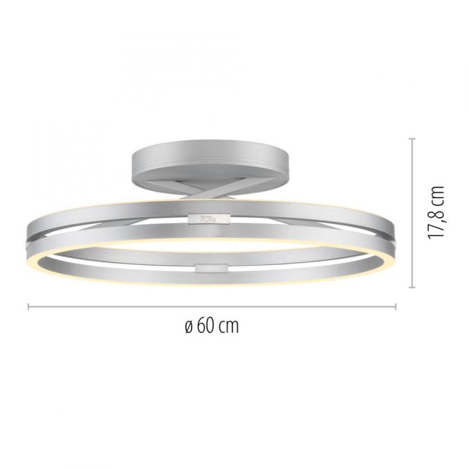 Paul Neuhaus Paul Neuhaus LED Deckenleuchte PURE Loop aluminium Fernbedienung Auslauf