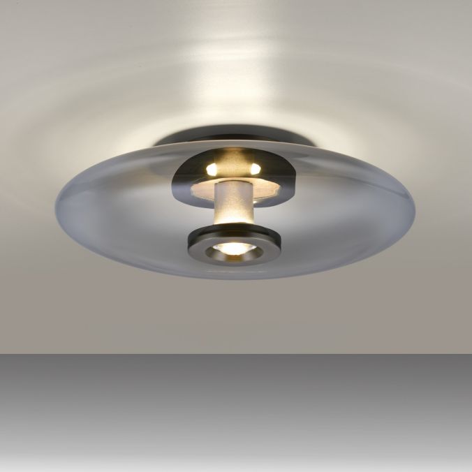 Paul Neuhaus Paul Neuhaus LED Wan- und Deckenleuchte PURE Vitrum grau Rauchglas Günstiger Verkauf