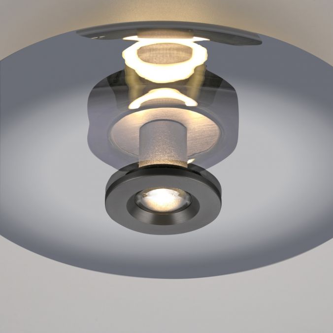 Paul Neuhaus Paul Neuhaus LED Wan- und Deckenleuchte PURE Vitrum grau Rauchglas Günstiger Verkauf