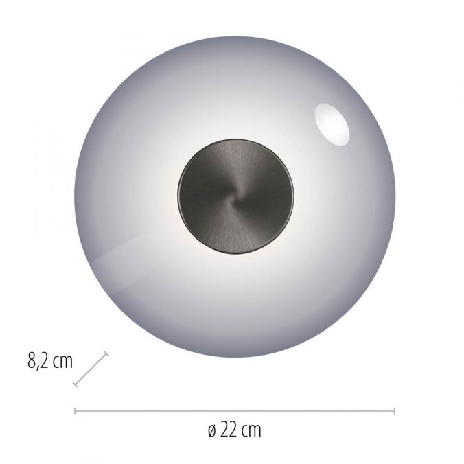 Paul Neuhaus Paul Neuhaus LED Wand-Deckenleuchte PURE Vitrum grau Tronicdimmer Meist gekauft