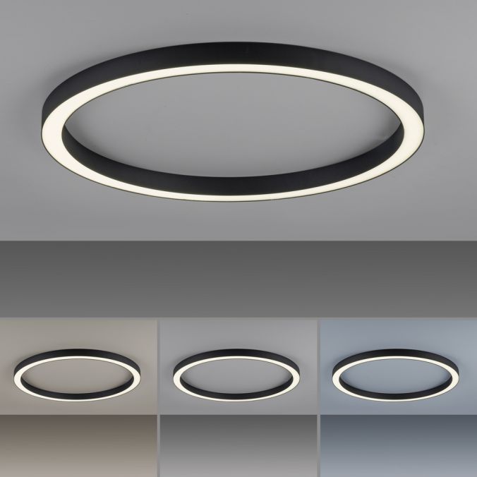 Paul Neuhaus Paul Neuhaus LED Deckenleuchte PURE-LINES ROUND anthrazit 70x70 CCT Fernbedienung Sonderangebot